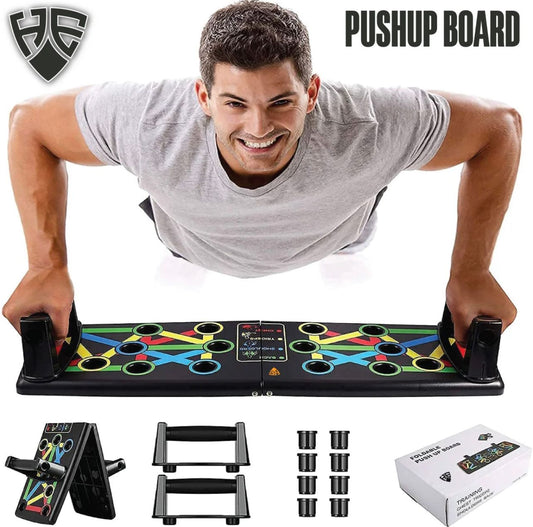 9-in-1 Foldable Pushup Board,front