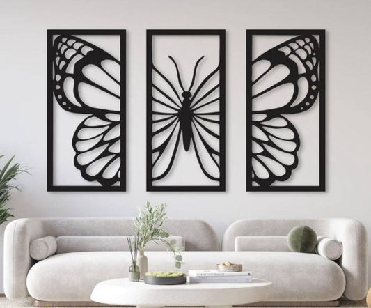 Butterfly Wooden Wall Decoration Set